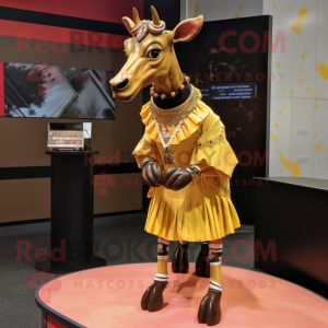 Goldene Okapi Maskottchen...