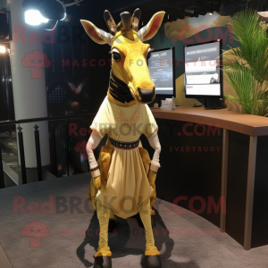 Gouden Okapi mascotte...