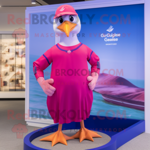 Magenta Gull maskot drakt...