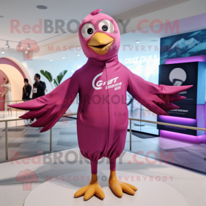 Magenta Gull maskot drakt...