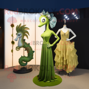 Olive Seahorse mascotte...