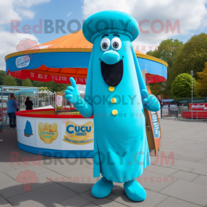 Cyan Currywurst mascotte...