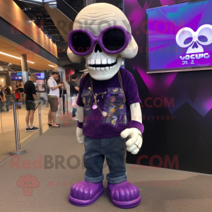 Purple Skull mascotte...