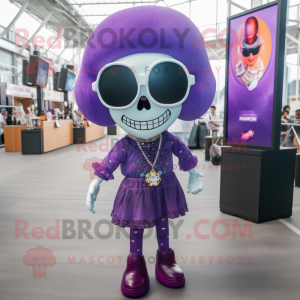 Purple Skull mascotte...