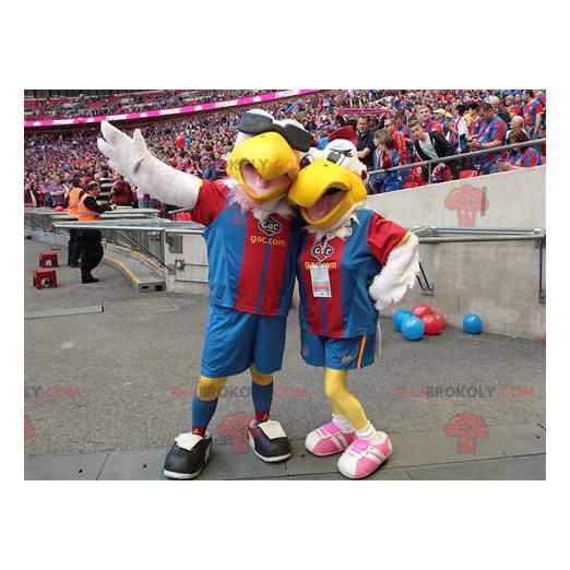 2 mascottes van witte zeemeeuwvogels - Redbrokoly.com