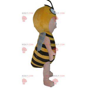 Mascota niño en traje de abeja amarillo y negro - Redbrokoly.com