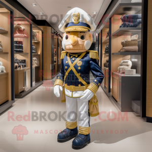 Gold Navy Soldier maskot...