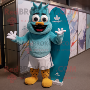 Teal Pineapple maskot...