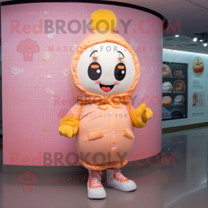 Peach Dim Sum maskot kostym...