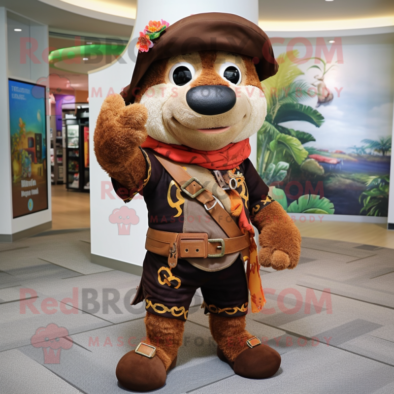 Disfraz de mascota caballo marrón pirata de Fotos reales de alta calidad  para fiesta personaje de dibujos animados compatible con personalización