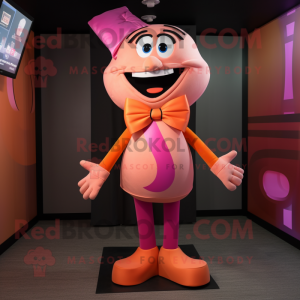 Orange-rosa Maskottchen...
