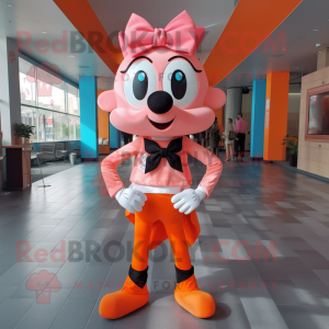 Orange-rosa Maskottchen...