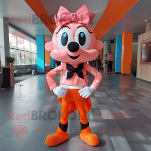 Oranje roze mascotte...