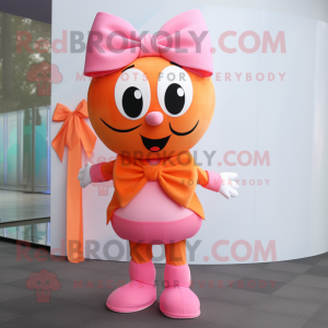 Orange-rosa Maskottchen...