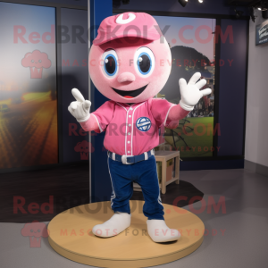 Pink baseball bold maskot...