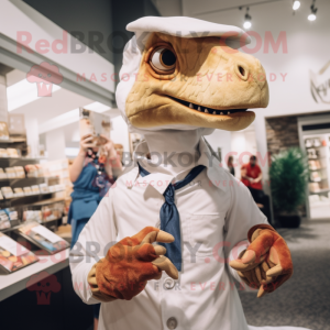 nan Utahraptor mascot costume character dressed with a Poplin Shirt and Coin purses