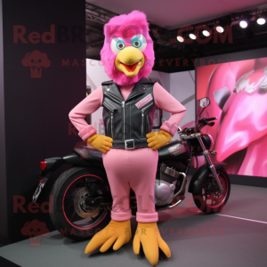 Pink Hens maskot kostume...