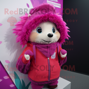 Magenta Hedgehog mascotte...