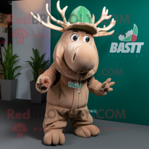 Tan Irish Elk maskot kostym...