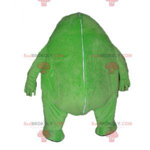 Funny and original big green and black monster mascot -