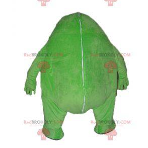 Mascote grande monstro verde e preto engraçado e original -