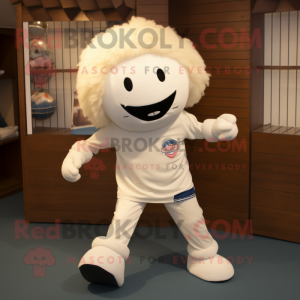 Cream Soccer Ball mascotte...