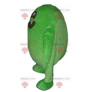 Divertente e originale grande mascotte mostro verde e nero -