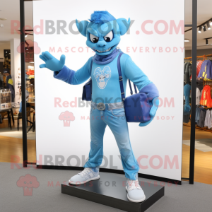 Sky Blue Demon mascotte...