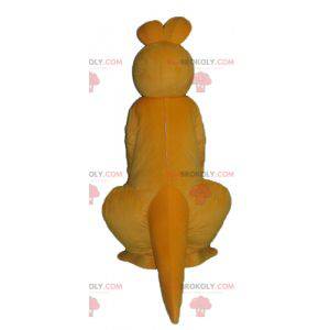 Giant and very successful orange and white kangaroo mascot -