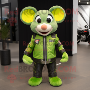 Lime Green Mouse mascotte...