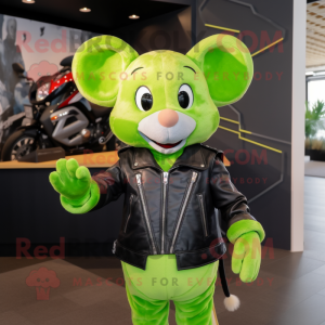 Lime Green Mouse mascotte...