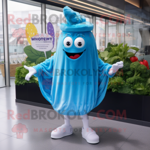 Sky Blue Beet maskot kostym...