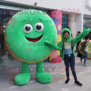 Grüner Donut Maskottchen...