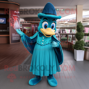 Blågrønn hestesko maskot...