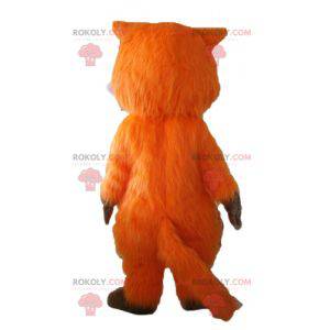 Beautiful mascot orange fox white and brown very realistic -