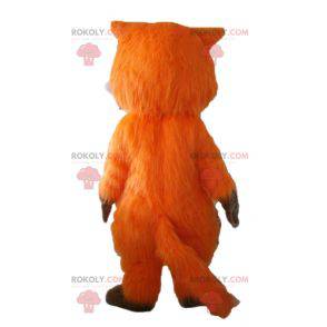 Beautiful mascot orange fox white and brown very realistic -