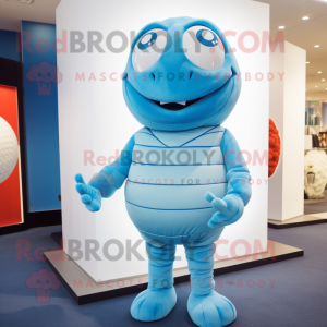 Sky Blue Golf Ball maskot...