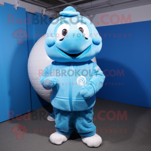 Sky Blue Golf Ball maskot...