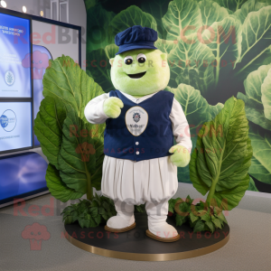 Navy Cabbage Leaf maskot...