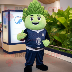 Navy Cabbage Leaf maskot...