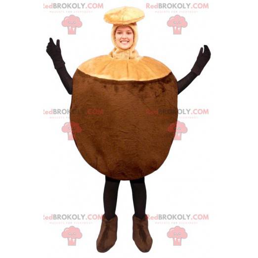 Giant brown coconut mascot - Redbrokoly.com