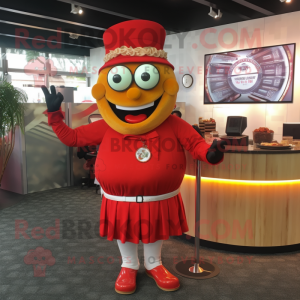 Red Burgers maskot kostume...