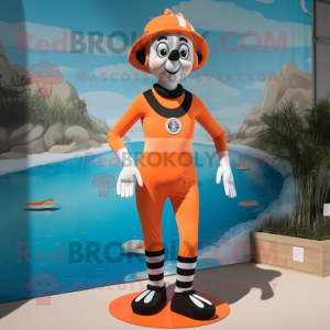 Orange Mime mascotte...