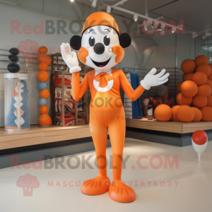 Orange Mime mascotte...