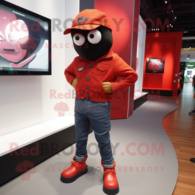 Red Alliance mascot costume character dressed with a Skinny Jeans and Watches Red Alliance mascot costume character dressed with a Skinny Jeans and Watches