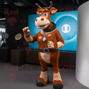 Rust Cow mascotte kostuum...