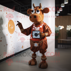 Rust Cow mascotte kostuum...