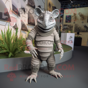 Grijze Armadillo mascotte...