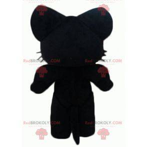 Divertente e originale mascotte grande gatto nero e rosa -
