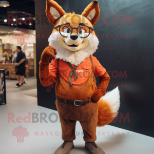 Rust Fox maskot drakt figur...